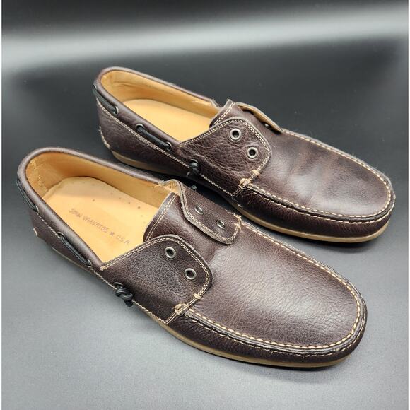 JOHN VARVATOS STAR USA Pebble Leather Boat Shoes Men's 12 - Picture 10 of 16